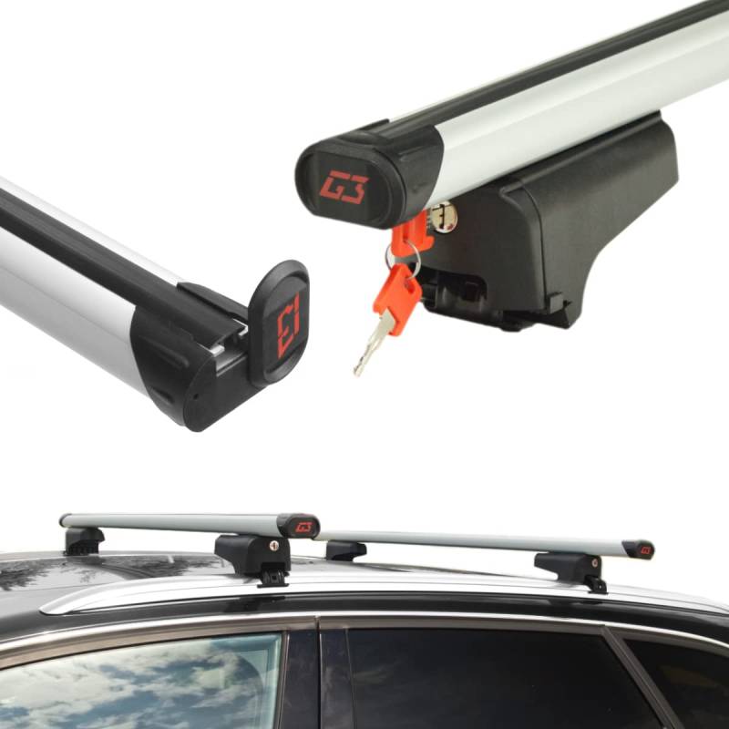G3 Aluminium Dachträger für Focus 4 IV MK4 (Turnier) Kombi ab 2018, 75 kg Traglast, Schnappmontage, Auto Dachträger von G3