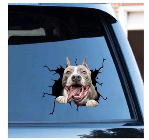 Autoaufkleber Hund Personalisiert 18Cm(7.08 Inch) Riss-Autoaufkleber, Fensteraufkleber, Hundeaufkleber, Haustier, Lustiger Welpenliebhaber, Aufkleber, Aufkleber, Shih Tzu, Autoaufkleber, Pitbull Cr von GAETOYEN