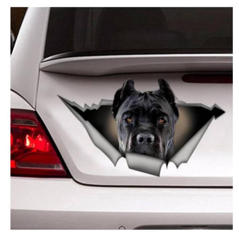 GAETOYEN Auto Sticker Autoaufkleber Lustig Dog Schwarzer Cane Corso-Auto-Aufkleber, Haustier-Aufkleber, Hund-Aufkleber, Schwarzer Cane Corso-Aufkleber（15Cm） C1S4741(1PCS) von GAETOYEN
