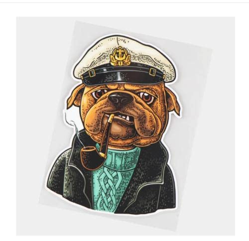 GAETOYEN Autoaufkleber Hund Personalisiert 13,5 × 18,3 cm Kreativer Hund Mit Einer Pfeife Persönlichkeit Fensteraufkleber Mode Autoaufkleber Css1A20817 von GAETOYEN