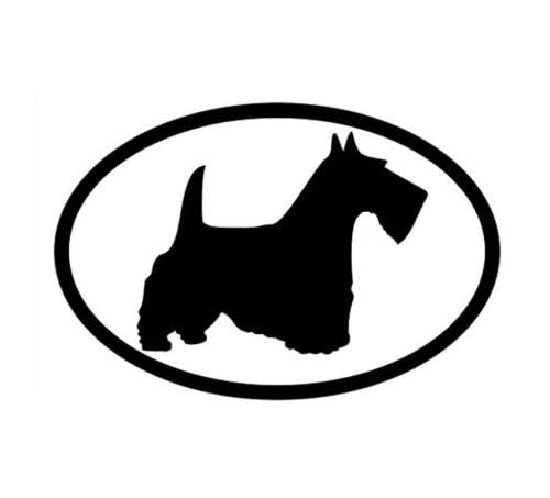 GAETOYEN Autoaufkleber Hund Personalisiert 15.2X10.2Cm Scottish Terrier Oval Hund Autoabdeckung Kratzer Dekorativer Aufkleber Cartoon Aufkleber Css1A16306 von GAETOYEN