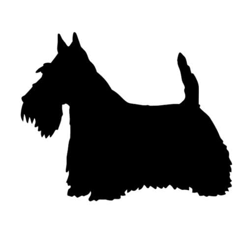 GAETOYEN Autoaufkleber Hund Personalisiert 18Cm(7.08 Inch) Scottish Terrier Hund Aufkleber Autozubehör Persönlichkeit Karosserie Dekoration Autoaufkleber C4247Sh von GAETOYEN
