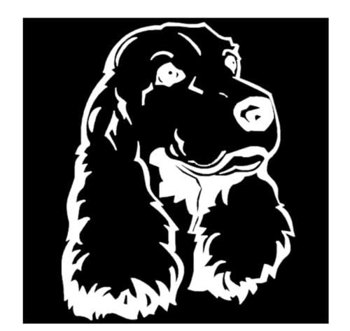 GAETOYEN Autoaufkleber Hund Personalisiert 21Cm（8.6 Inches） Cocker Spaniel Hund Tier Auto Aufkleber Schöne Vinyl Aufkleber Auto Styling Motorrad Dekoration,(def1m8998) von GAETOYEN