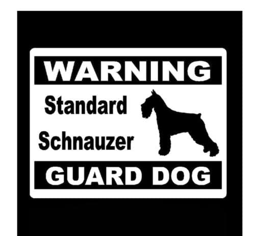 GAETOYEN Autoaufkleber Hund Personalisiert 21Cm（8.6 Inches） Kreative Autoaufkleber Warnung Standard Schnauzer Wachhund Vinyl Autoaufkleber(def1m1056) von GAETOYEN