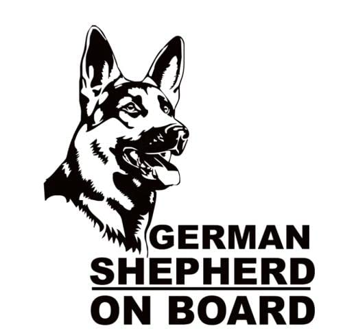 GAETOYEN Autoaufkleber Hund Personalisiert 22,5 X 25 cm Deutscher Schäferhund An Bord Lustiger Autoaufkleber Vinyl-Aufkleber Silber/Schwarz Für Auto-Auto-Aufkleber Styling Css1A20997 GAETOYEN Autoaufkleber Hund Personalisiert 22,5 X 25 cm Deutscher Schäferhund An Bord Lustiger Autoaufkleber Vinyl-Aufkleber Silber/Schwarz Für Auto-Auto-Aufkleber Styling Css1A20997 von GAETOYEN