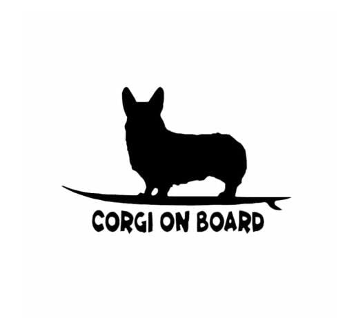 GAETOYEN Autoaufkleber Hund Personalisiert Corgi On Board Puppy Lustiger Hund Autoaufkleber Personalisierter Aufkleber Laptop LKW Motorrad Auto Zubehör PVC,14Cmx9Cm Css1A12763 von GAETOYEN