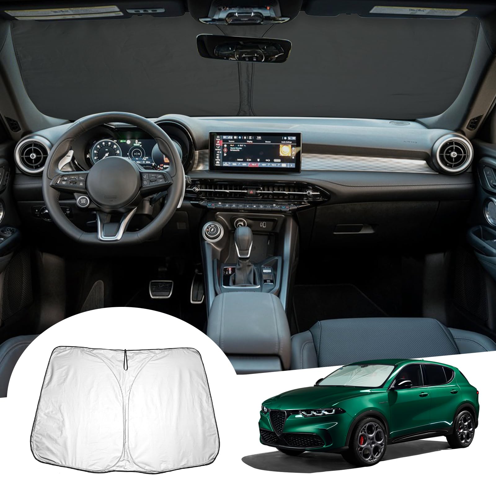 GAFAT Alfa Romeo Tonale 2022-2024 2025 Sonnenschutz Frontscheibe Innen, Windschutzscheibe Sonnenschirm Sonnenblende, Abkühlung, UV Schutz, Alfa Romeo Tonale Zubehör GAFAT Alfa Romeo Tonale 2022-2024 2025 Sonnenschutz Frontscheibe Innen, Windschutzscheibe Sonnenschirm Sonnenblende, Abkühlung, UV Schutz, Alfa Romeo Tonale Zubehör von GAFAT