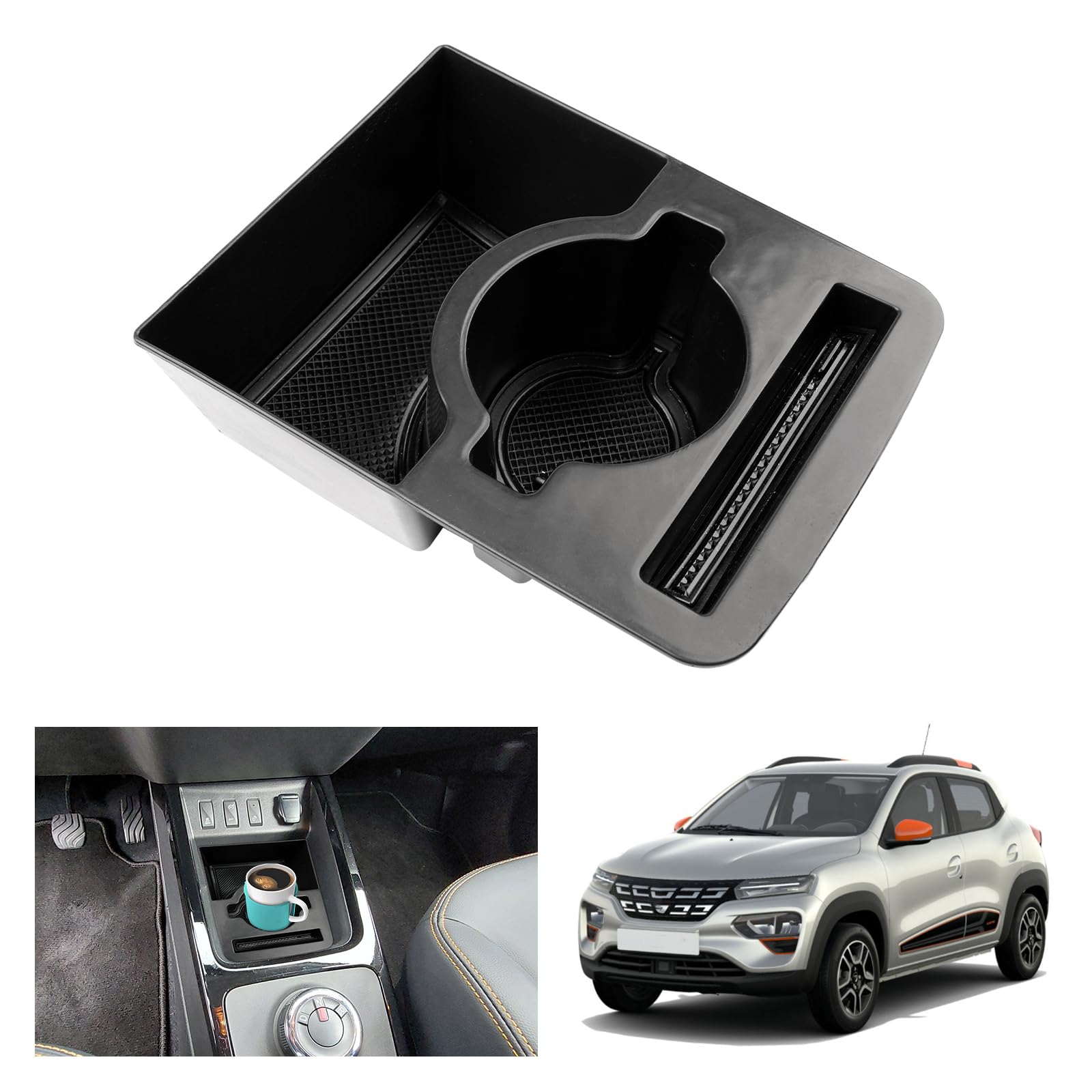 GAFAT Dacia Spring Electric 2022 2023 2024 Mittelkonsole Aufbewahrungsbox, Dacia Spring Organizer Tray Handschuhfach Unten die Mittelkonsole mit Getränkehalter, Dacia Spring Zubehör GAFAT Dacia Spring Electric 2022 2023 2024 Mittelkonsole Aufbewahrungsbox, Dacia Spring Organizer Tray Handschuhfach Unten die Mittelkonsole mit Getränkehalter, Dacia Spring Zubehör von GAFAT
