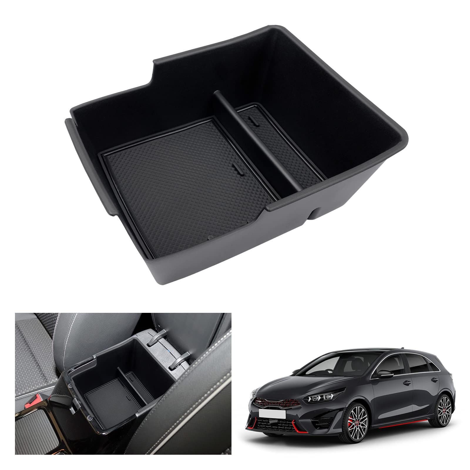 GAFAT Ki-a Ceed SW GT Proceed GT/XCeed GT 2018-2023 2024 Mittelkonsole Aufbewahrungsbox, Armlehne Organizer Tray Handschuhfach, Kompatibel mit Kia Ceed XCeed Zubehör von GAFAT