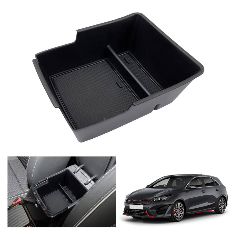 GAFAT Ki-a Ceed SW GT Proceed GT/XCeed GT 2018-2024 2025 Mittelkonsole Aufbewahrungsbox, Armlehne Organizer Tray Handschuhfach, Kompatibel mit Kia Ceed XCeed Zubehör von GAFAT