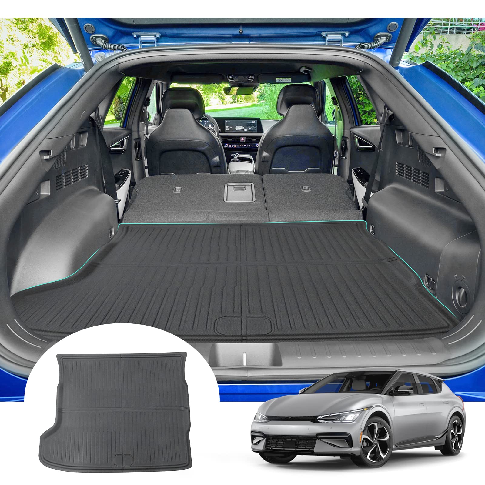 GAFAT Ki-a EV6 / GT/GT Line 2021-2024 2025 Kofferraummatte, EV6 2023 Kofferraumwanne EV6 Matten Hohe Kante TPE Original 3D Scanner, Kompatibel mit Kia EV6 Zubehör GAFAT Ki-a EV6 / GT/GT Line 2021-2024 2025 Kofferraummatte, EV6 2023 Kofferraumwanne EV6 Matten Hohe Kante TPE Original 3D Scanner, Kompatibel mit Kia EV6 Zubehör von GAFAT