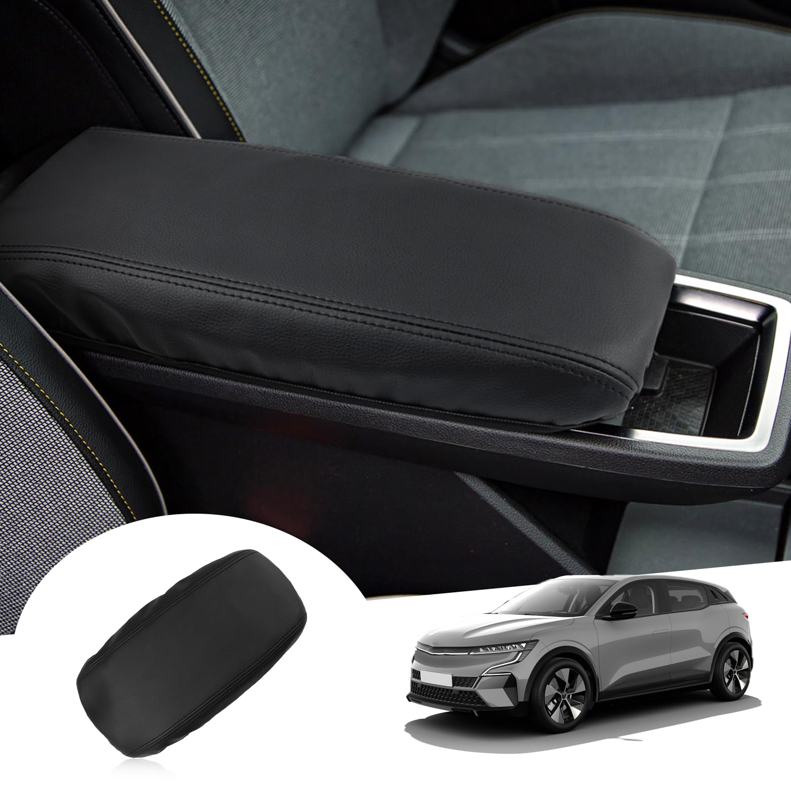 GAFAT Kompatibel mit Renault Megane E-Tech 2022 2023 2024 Armlehnenbezüge, Megane ETech Electric EV Mittelarmlehne Abdeckung Kissen, Mittelkonsole Schutz, PU Mikrofaser leder GAFAT Kompatibel mit Renault Megane E-Tech 2022 2023 2024 Armlehnenbezüge, Megane ETech Electric EV Mittelarmlehne Abdeckung Kissen, Mittelkonsole Schutz, PU Mikrofaser leder von GAFAT
