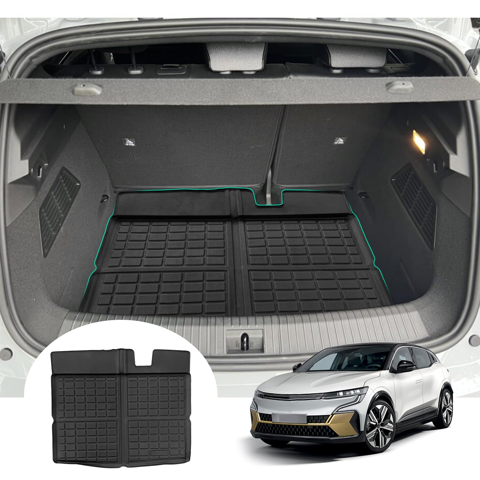 GAFAT Kompatibel mit Renault Megane E-Tech EV 2023 2024 2025 Kofferraummatte, Leicht zu Falten, TPE Allwetter-Kofferraumwanne, Original 3D Scannen Hohe Kante GAFAT Kompatibel mit Renault Megane E-Tech EV 2023 2024 2025 Kofferraummatte, Leicht zu Falten, TPE Allwetter-Kofferraumwanne, Original 3D Scannen Hohe Kante von GAFAT