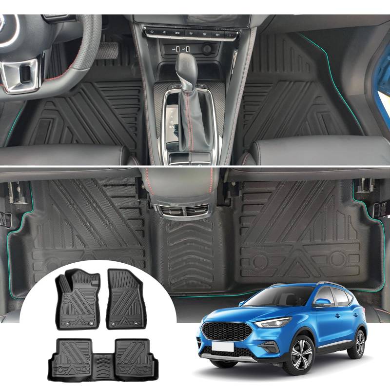GAFAT MG ZS Facelift 2018-2023 2024 (Benzin) Fussmatten, MG ZS 2023 Fußmatten, TPE Original 3D Scanner Extra Hoher Rand 6-10 cm, MG ZS Zubehör [Nicht für EV] von GAFAT
