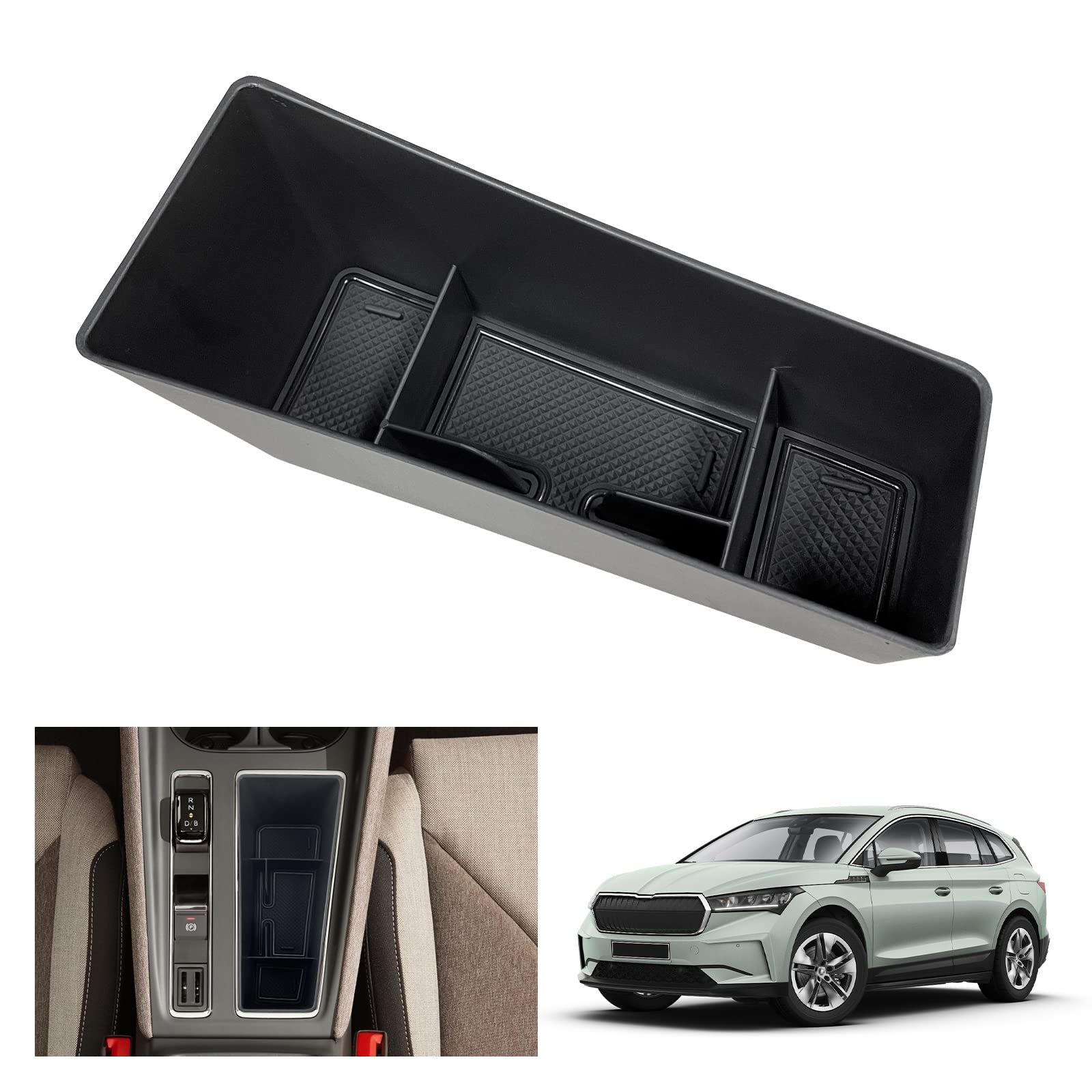 GAFAT Skod-a Enyaq iV 2021-2024 2025 Mittelkonsole Aufbewahrungsbox, Enyaq 2023 Organizer Tray Handschuhfach Unten die Mittelkonsole, Kompatibel mit Skoda Enyaq Zubehör GAFAT Skod-a Enyaq iV 2021-2024 2025 Mittelkonsole Aufbewahrungsbox, Enyaq 2023 Organizer Tray Handschuhfach Unten die Mittelkonsole, Kompatibel mit Skoda Enyaq Zubehör von GAFAT
