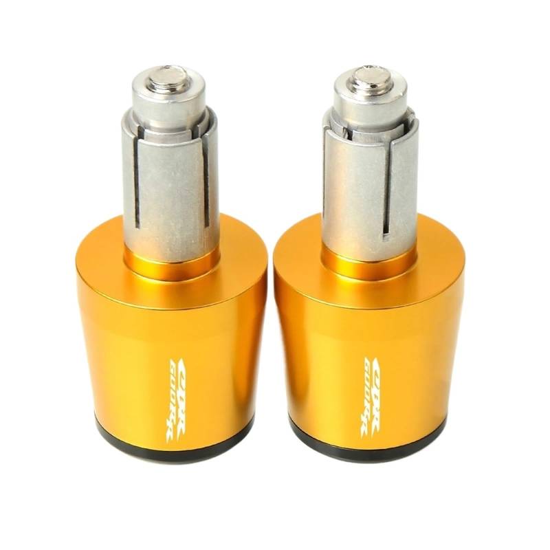 GAFITSEP 22MM 7/8 "CN Universal Motorrad Lenkergriffe Gewichte Anti Vibration Silder Plug Compatible with Hon Da CBR 600RR CBR600RR Lenker Endkappen(Gold) von GAFITSEP