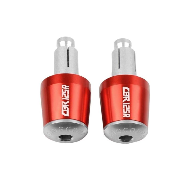 GAFITSEP 7/8 "22mm Motorrad Lenkergriffe Ende Lenkerkappe Endstopfen Compatible with Hon Da CBR125R CBR 125R CBR 125 R 2005-2020 Lenker Endkappen(G) von GAFITSEP