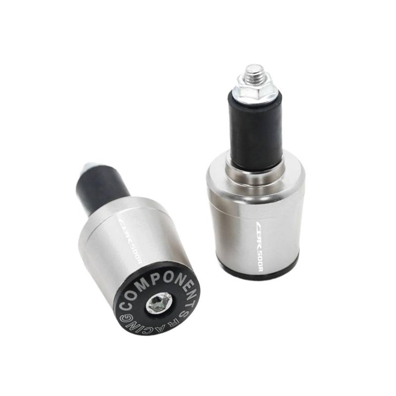 GAFITSEP Compatible with Hon Da CBR500R CBR 500R CB500F CB500F CB500X Motorradzubehör Lenkergriffe Lenkergriff Endkappenstecker(Silver) von GAFITSEP
