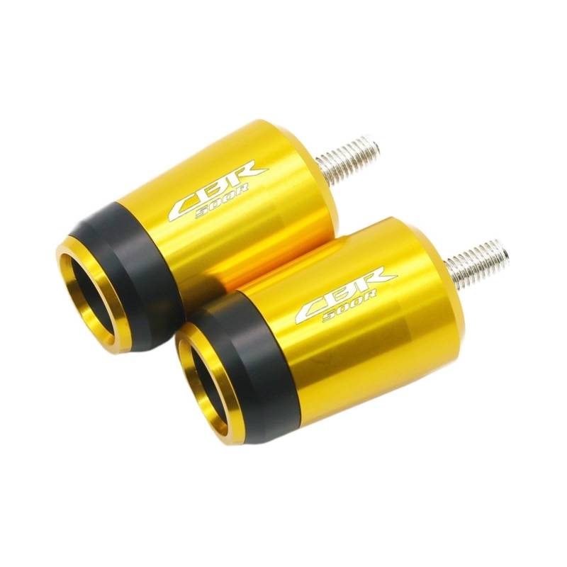 GAFITSEP Compatible with Hon Da CBR500R CBR 500R CBR500 R Motorrad Universal CNC Lenkergriffe Lenkergriff Enden Abdeckkappe Stopfen Lenker Endkappen(Gold) von GAFITSEP