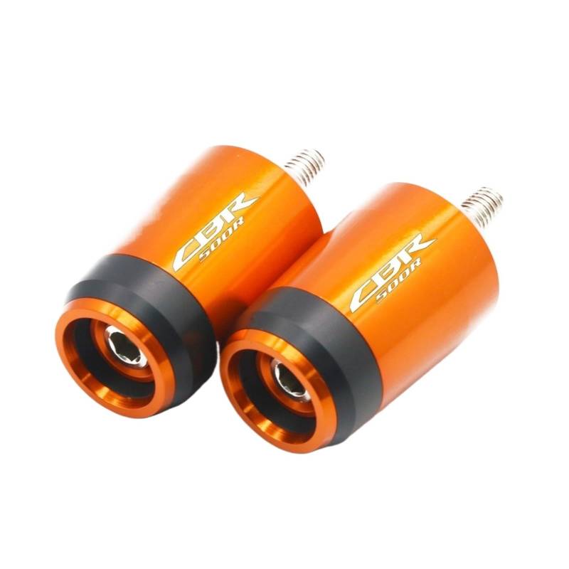 GAFITSEP Compatible with Hon Da CBR500R CBR 500R CBR500 R Motorrad Universal CNC Lenkergriffe Lenkergriff Enden Abdeckkappe Stopfen Lenker Endkappen(Orange) von GAFITSEP