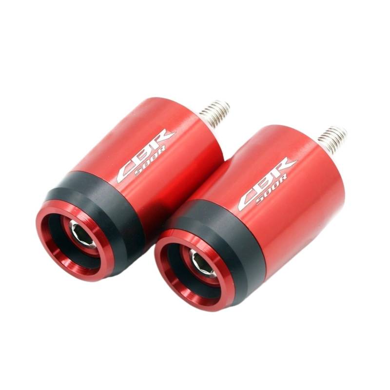 GAFITSEP Compatible with Hon Da CBR500R CBR 500R CBR500 R Motorrad Universal CNC Lenkergriffe Lenkergriff Enden Abdeckkappe Stopfen Lenker Endkappen(Rosso) von GAFITSEP