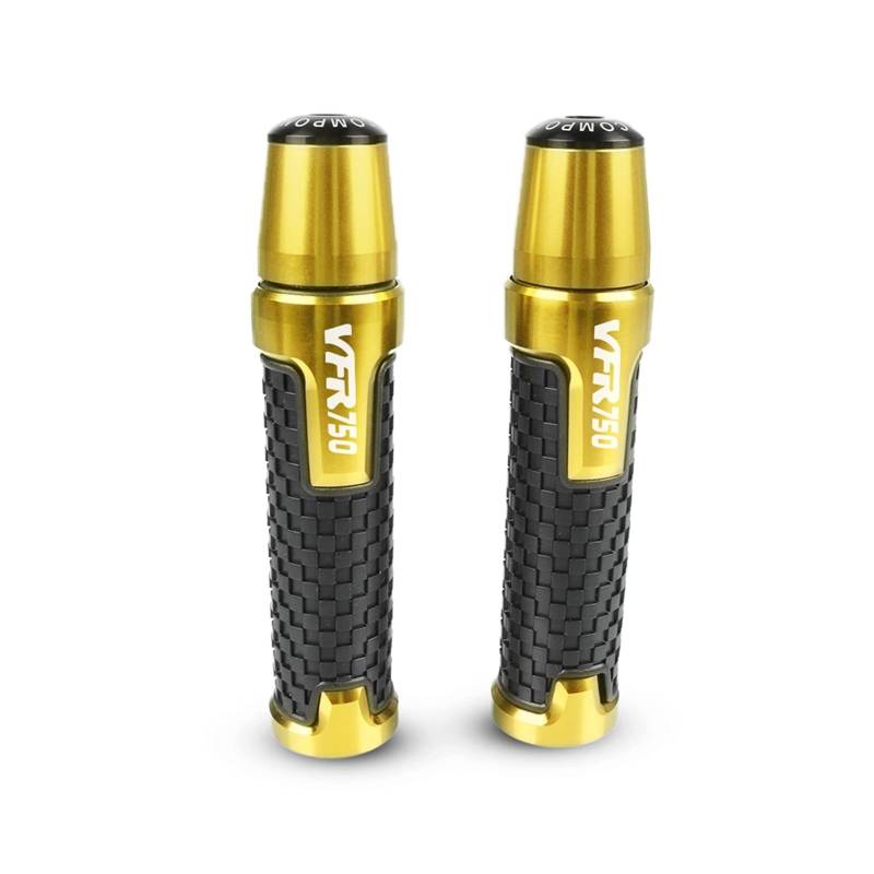 GAFITSEP Compatible with Hon Da VFR750 VFR 750 1991-1997 1992 1993 1994 Motorradzubehör CNC Lenker Lenkergriffe Und Griffe Enden Slider Cap Plug Lenker Endkappen(Gold) von GAFITSEP