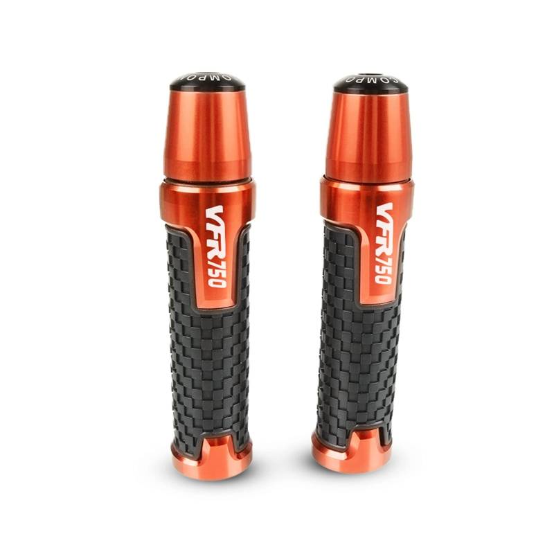 GAFITSEP Compatible with Hon Da VFR750 VFR 750 1991-1997 1992 1993 1994 Motorradzubehör CNC Lenker Lenkergriffe Und Griffe Enden Slider Cap Plug Lenker Endkappen(Orange) von GAFITSEP