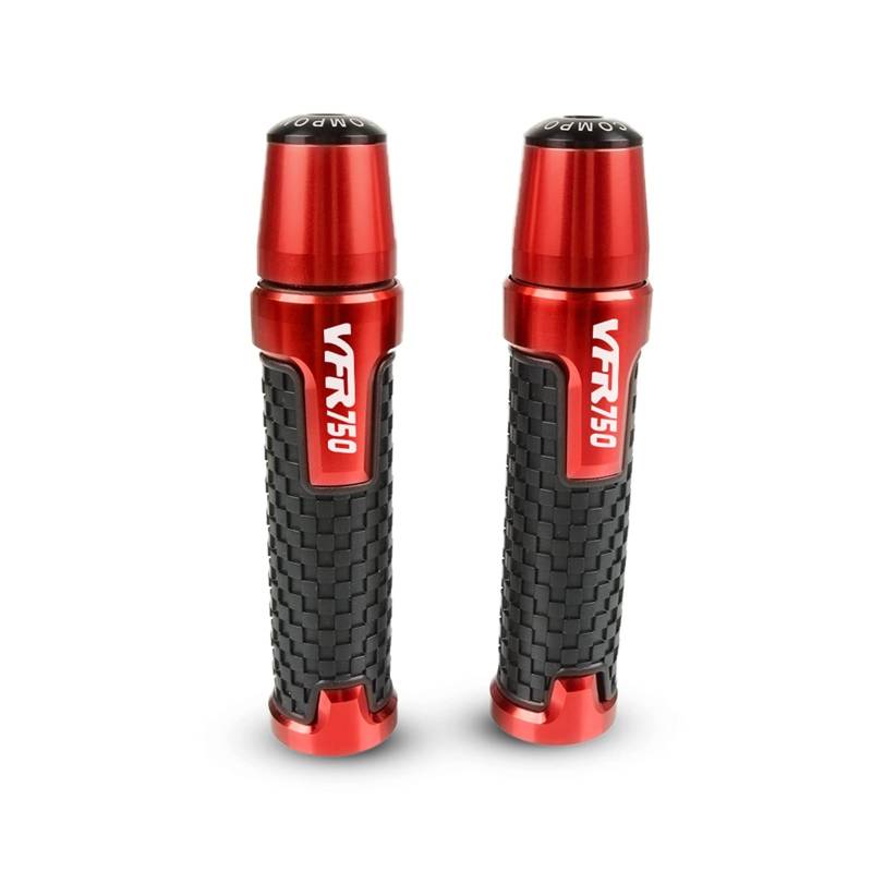GAFITSEP Compatible with Hon Da VFR750 VFR 750 1991-1997 1992 1993 1994 Motorradzubehör CNC Lenker Lenkergriffe Und Griffe Enden Slider Cap Plug Lenker Endkappen(Rosso) von GAFITSEP