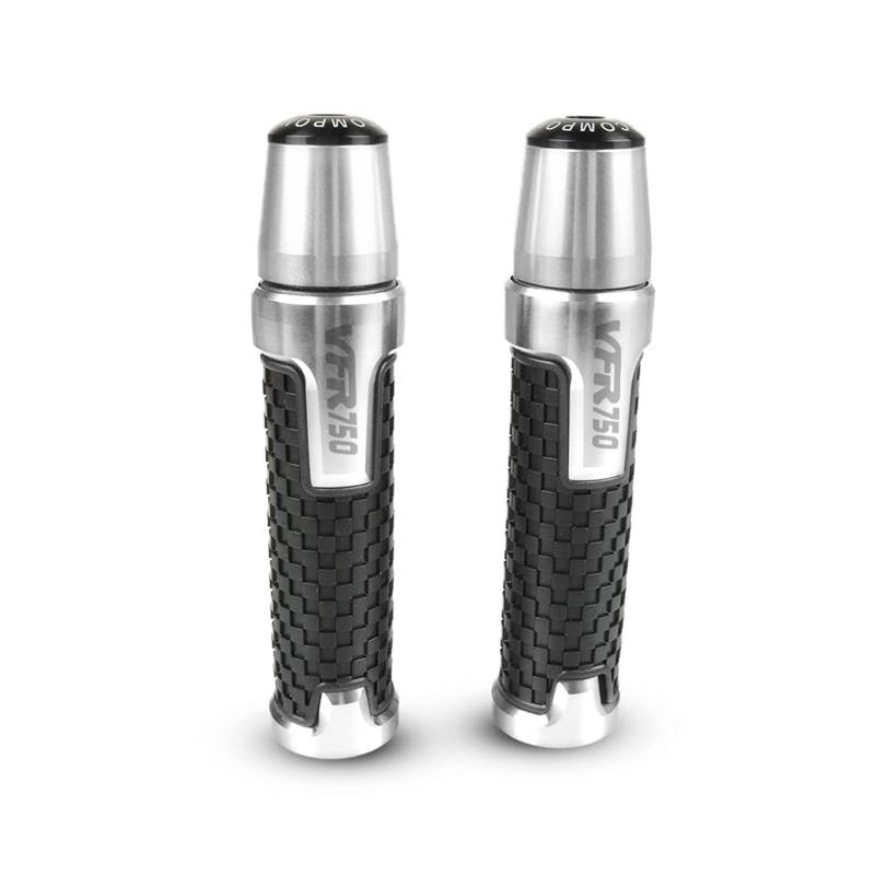 GAFITSEP Compatible with Hon Da VFR750 VFR 750 1991-1997 1992 1993 1994 Motorradzubehör CNC Lenker Lenkergriffe Und Griffe Enden Slider Cap Plug Lenker Endkappen(Silver) von GAFITSEP