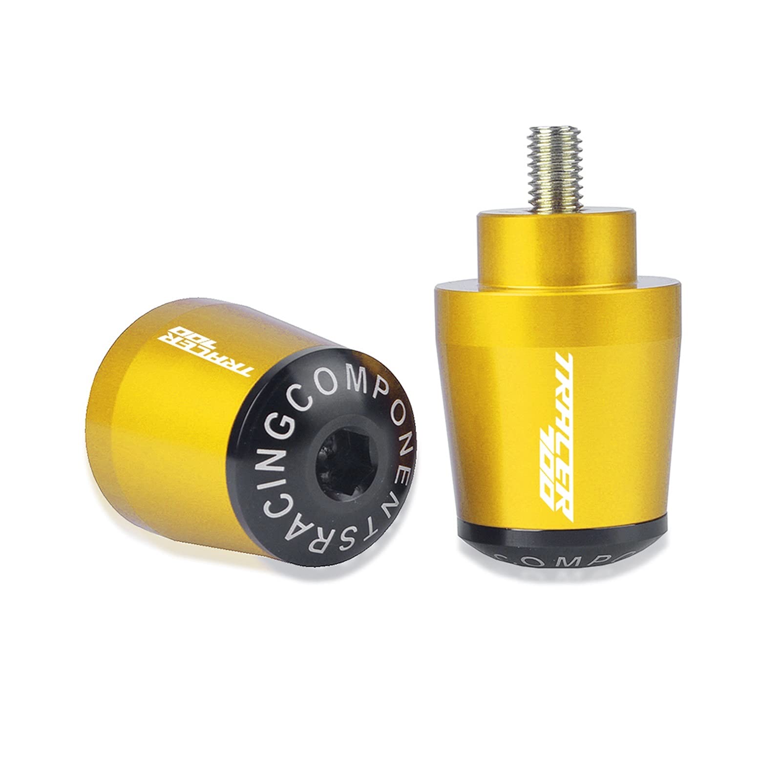 GAFITSEP Compatible with Ya ma ha Tracer 700 2016 2017 2018 2019 2020 Motorrad Lenker Lenkergriffe Abdeckung Griffenden Stecker Teile Tracer700 Lenker Endkappen(Gold) von GAFITSEP