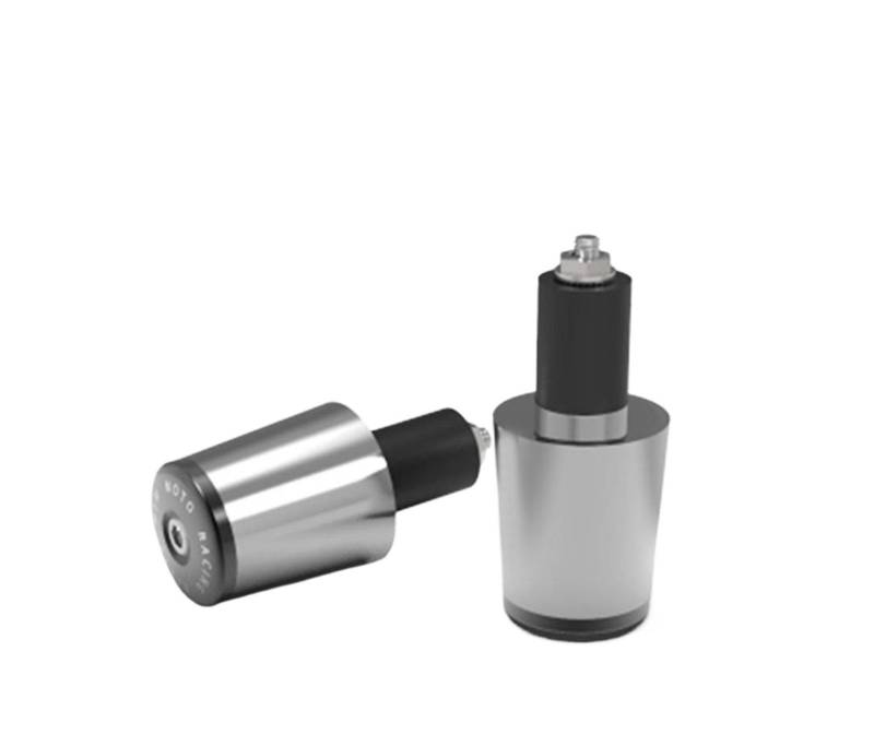 GAFITSEP Motor Lenkergriffe Griff BAR Cap End-Stecker Compatible with Hon Da CB1000R 2008-2024 Lenker Endkappen(Silver) von GAFITSEP
