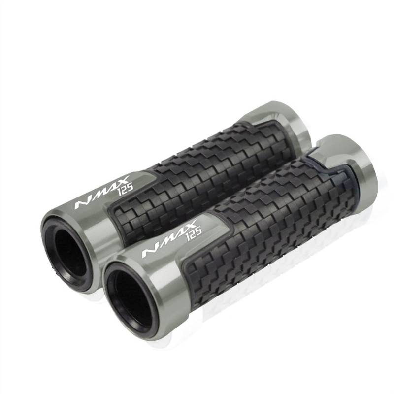 GAFITSEP Motorrad Gummi Lenkergriff Lenker Motorrad Handgriffe Ende Replacemen for Ya ma ha NMAX125 NMAX 125 Alle Jahre Lenker Endkappen(Grey) von GAFITSEP