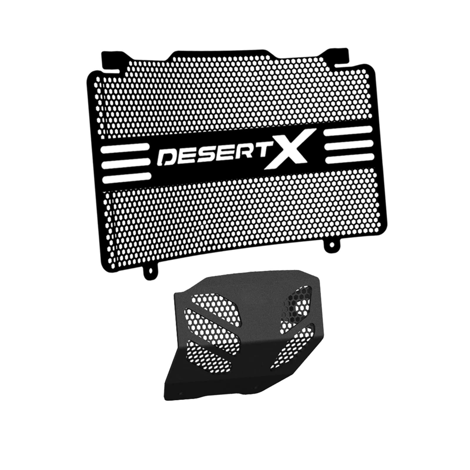 GAFITSEP Motorrad Kühlergrillabdeckung Replacement for Du Cati DesertX Wüste X 2022 2023 Motorrad Kühlergrill Schutz Schutz Abdeckung DesertX 2022-2023 Motor Schutzfolie(Black2) von GAFITSEP