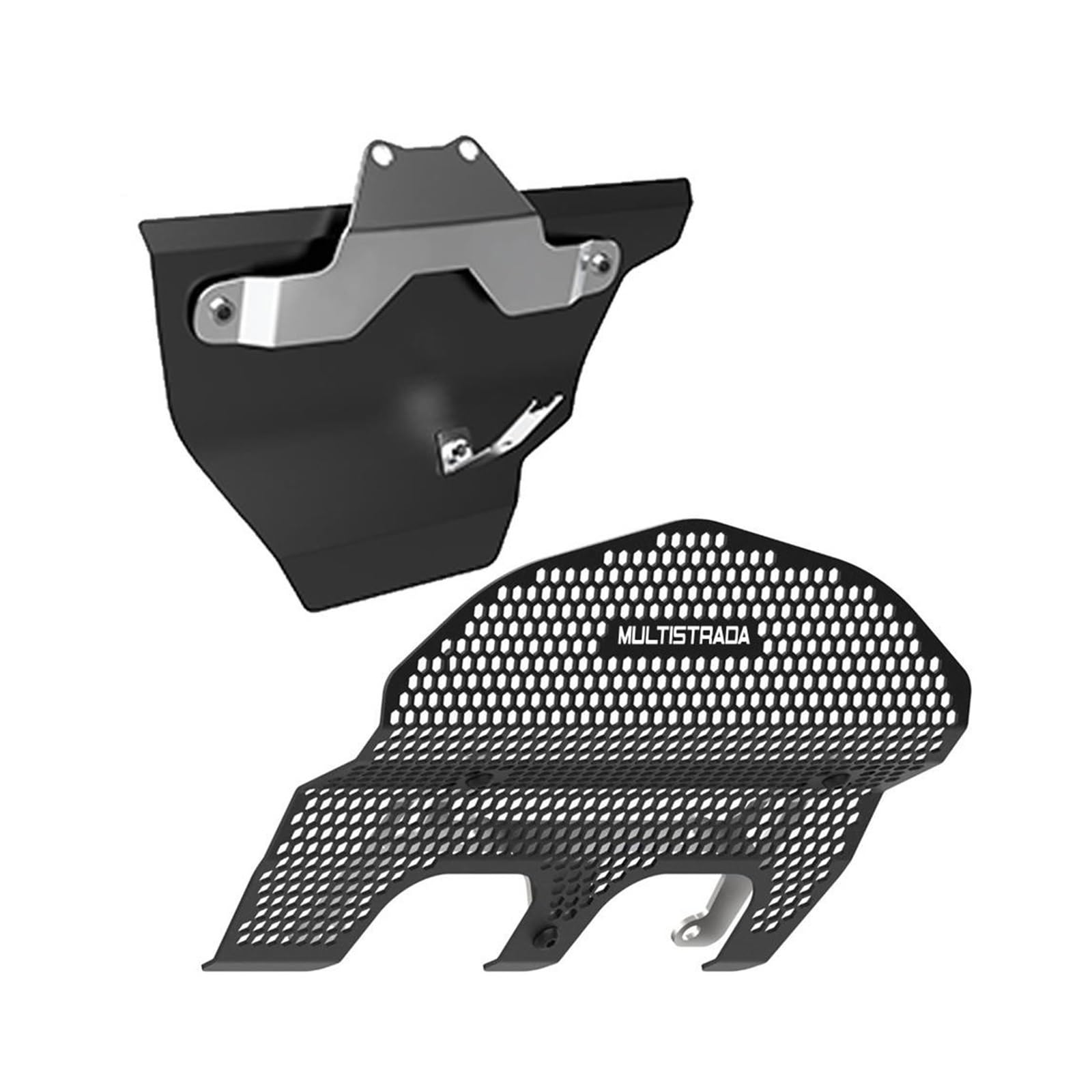 GAFITSEP Motorrad Kühlergrillabdeckung Replacement for Du Cati Multistrada V4 Pikes Peak S Ra lly Motorrad Zubehör Kühler Schutz Wasser Tank Schutz Grille 2021-2022-2023(Black4) von GAFITSEP
