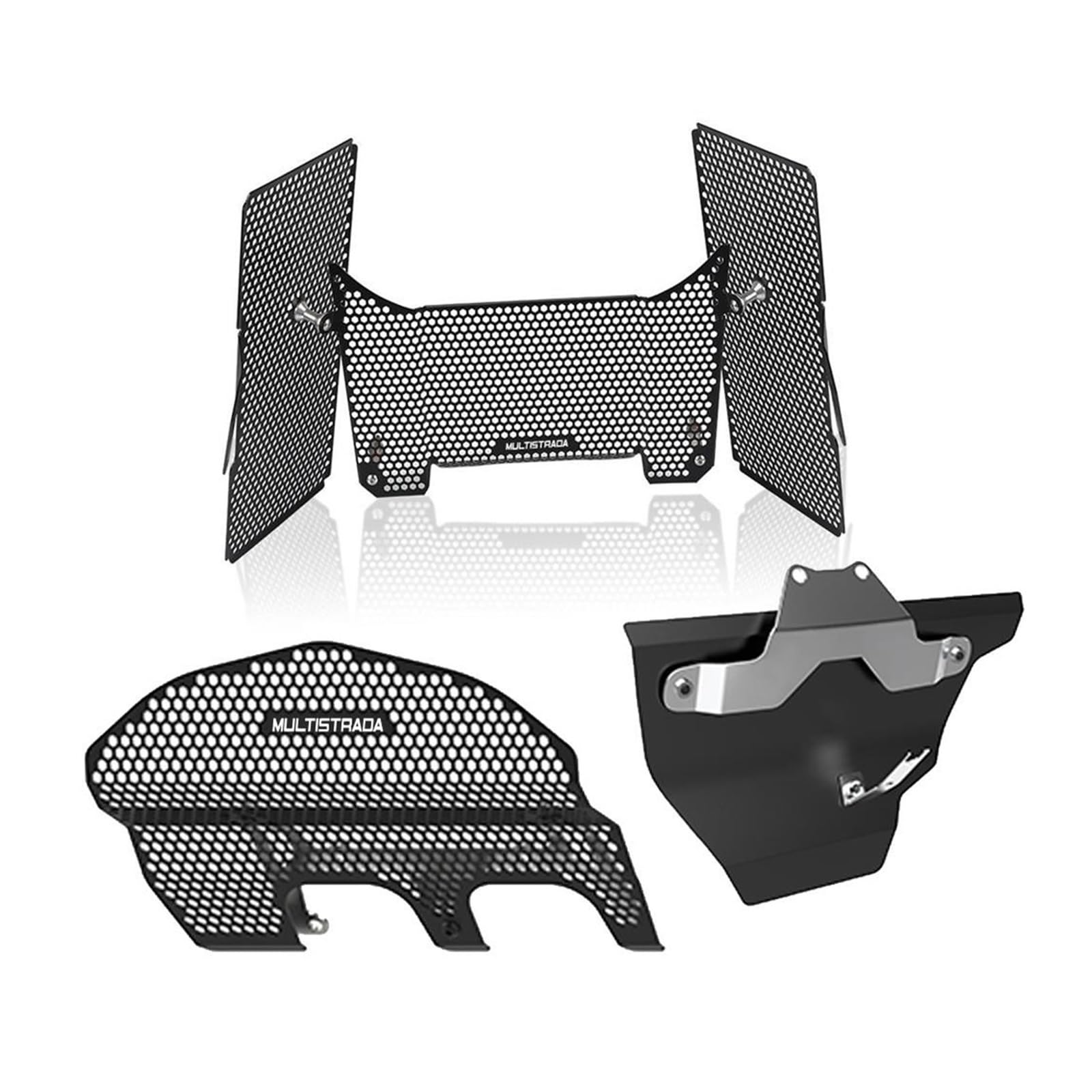 GAFITSEP Motorrad Kühlergrillabdeckung Replacement for Du Cati Multistrada V4 Pikes Peak S Ra lly Motorrad Zubehör Kühler Schutz Wasser Tank Schutz Grille 2021-2022-2023(Black5) von GAFITSEP