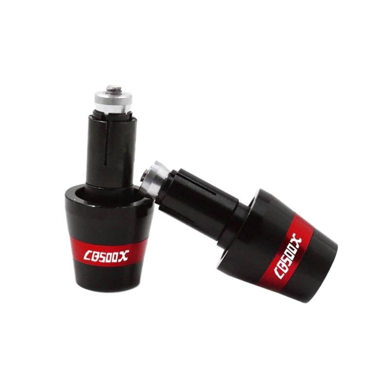 GAFITSEP Motorrad Lenkergriffe 7/8 "22MM Heavy Bar End Cap Weight Slider Plug Compatible with Hon Da CB500X CB500 X CB 500X Lenker Endkappen(Rosso) von GAFITSEP