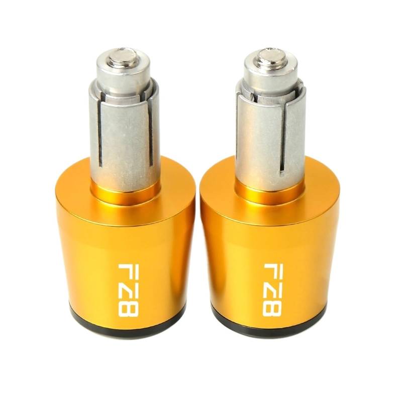 GAFITSEP Motorrad Lenkergriffe Lenkerkappe Endstopfen Griffgewichte Silder Griffenden Compatible with Ya ma ha FZ8 2010-2016 2011 Lenker Endkappen(Gold) von GAFITSEP