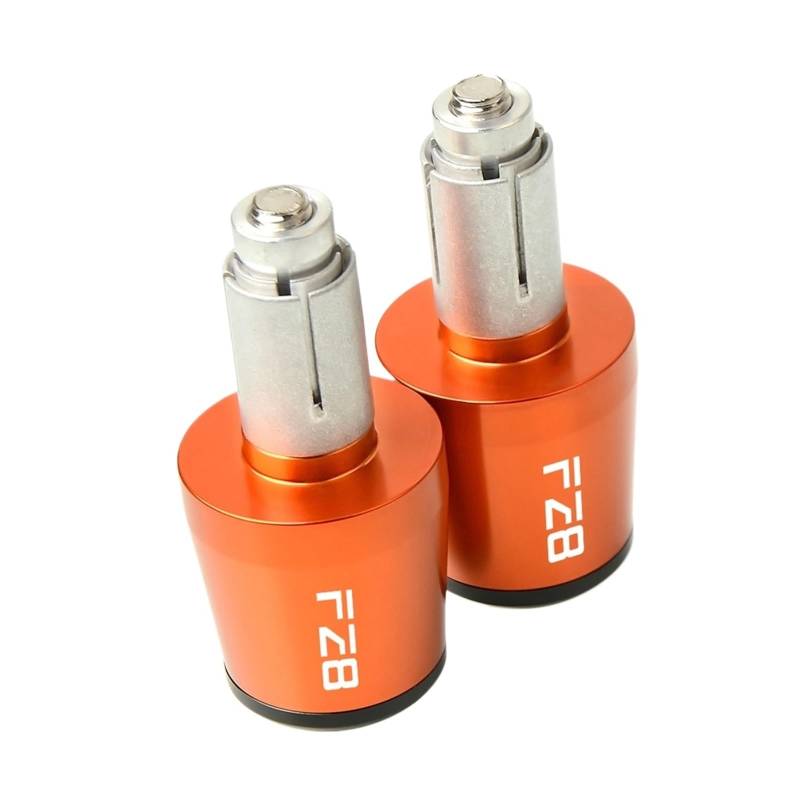 GAFITSEP Motorrad Lenkergriffe Lenkerkappen Endstopfen Griffgewichte Silder Griffenden Compatible with Ya ma ha FZ8 2010-2016 2011 Lenker Endkappen(Orange) von GAFITSEP