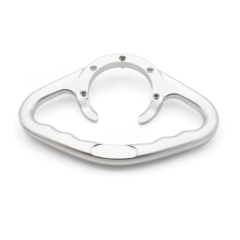 GAFITSEP Motorrad Passagier Handgriffe Handgriff Tank Grab Bar Griffe Armlehne Compatible with Hon da CBR1100XX Super Blackbird CBR 1100 X X 1996-2007 Gas Tank Haltegriff(Silver) von GAFITSEP