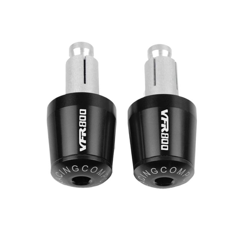 GAFITSEP Motorradgriff Handleiste Ende Griffe Kappe Compatible with Hon Da VFR800 VFR 800 F VFR800 Fiwi 2002-2020 Lenker Endkappen(Nero) von GAFITSEP