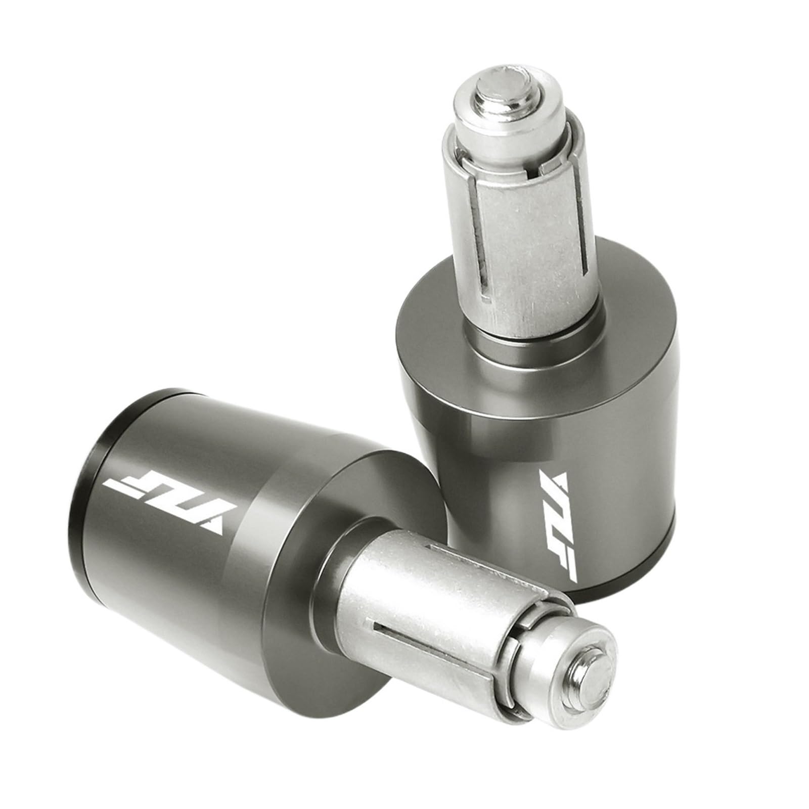 GAFITSEP Motorradlenkergriffe Lenkerkappenendstopfen Compatible with Ya ma ha YZF R1 YZF R6 YZFR6 YZF R125 YZFR15 R25 YZF R3 Lenker Endkappen(Grey) von GAFITSEP