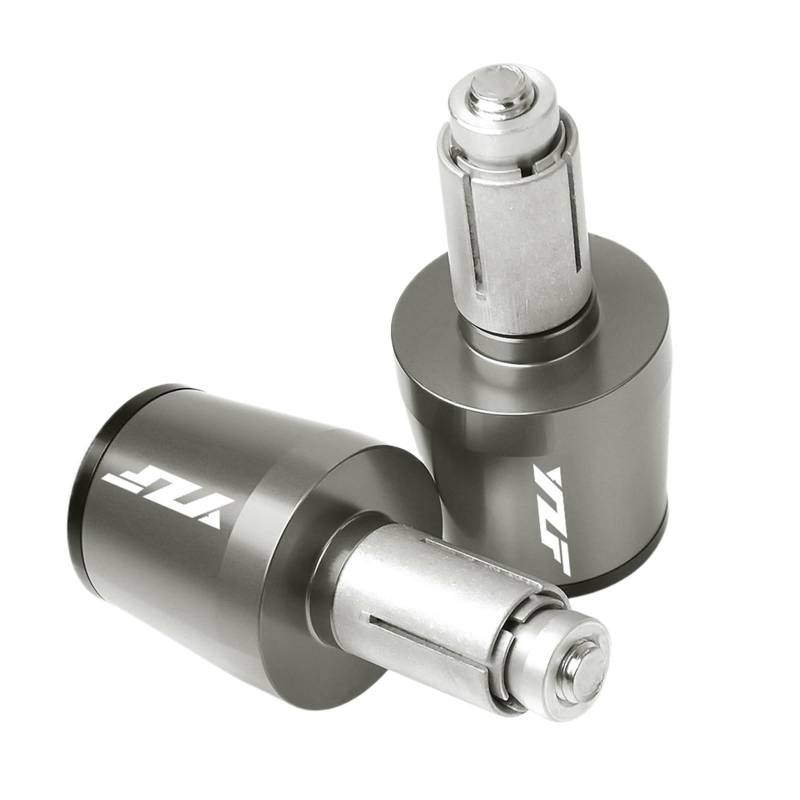 GAFITSEP Motorradlenkergriffe Lenkerkappenendstopfen Compatible with Ya ma ha YZF R1 YZF R6 YZFR6 YZF R125 YZFR15 R25 YZF R3 Lenker Endkappen(Grey) von GAFITSEP