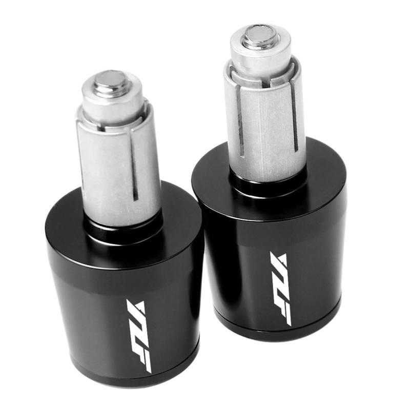 GAFITSEP Motorradlenkergriffe Lenkerkappenendstopfen Compatible with Ya ma ha YZF R1 YZF R6 YZFR6 YZF R125 YZFR15 R25 YZF R3 Lenker Endkappen(Nero) von GAFITSEP