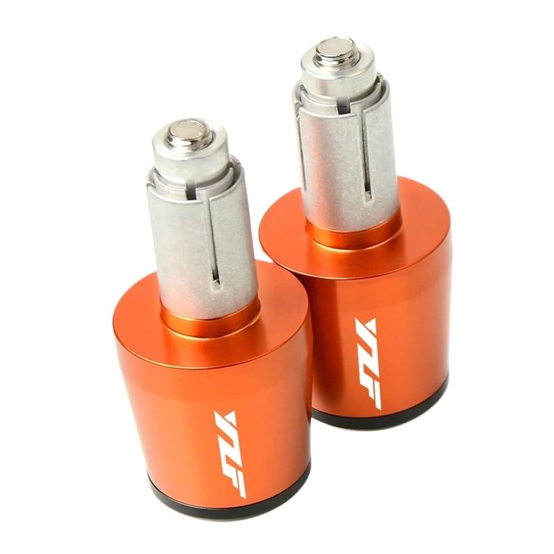 GAFITSEP Motorradlenkergriffe Lenkerkappenendstopfen Compatible with Ya ma ha YZF R1 YZF R6 YZFR6 YZF R125 YZFR15 R25 YZF R3 Lenker Endkappen(Orange) von GAFITSEP