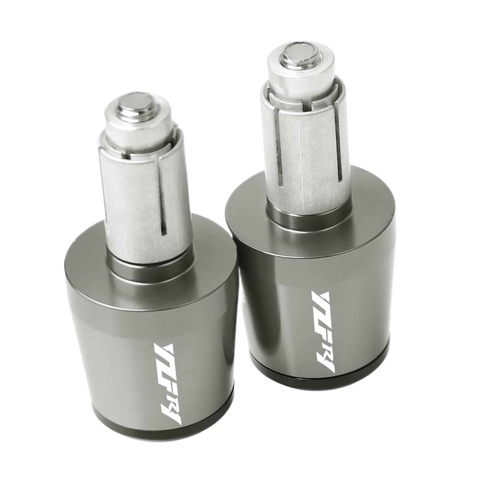 GAFITSEP Motorradzubehör Lenker Handgriffe Lenkerendkappe for Compatible with YZF-R1 YZF R1 YZFR1 2004-2016 Lenker Endkappen(Grey) von GAFITSEP