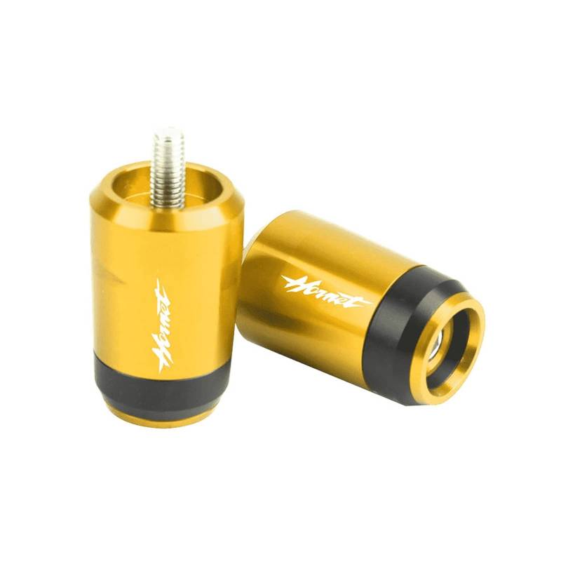 GAFITSEP Motorradzubehör Lenkergriffe Lenkerkappe Endstopfen Compatible with Hon Da CB600F CB599 600 CB1000R Hornet CB 200 900 400 Lenker Endkappen(Gold) von GAFITSEP