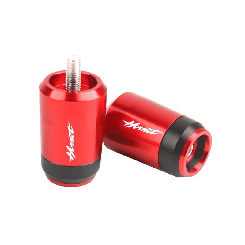 GAFITSEP Motorradzubehör Lenkergriffe Lenkerkappe Endstopfen Compatible with Hon Da CB600F CB599 600 CB1000R Hornet CB 200 900 400 Lenker Endkappen(Rosso) von GAFITSEP