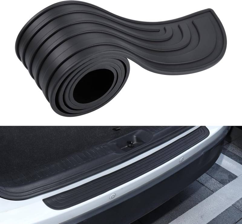 GAJYFCL Stoßstangenschutz aus Gummi für Hyundai I10 I20 I30 I40 IX20 IX35, Selbstklebender Kratzfest und Abriebfest einfach zu montieren(Schwarz),90 cm x 7 cm von GAJYFCL