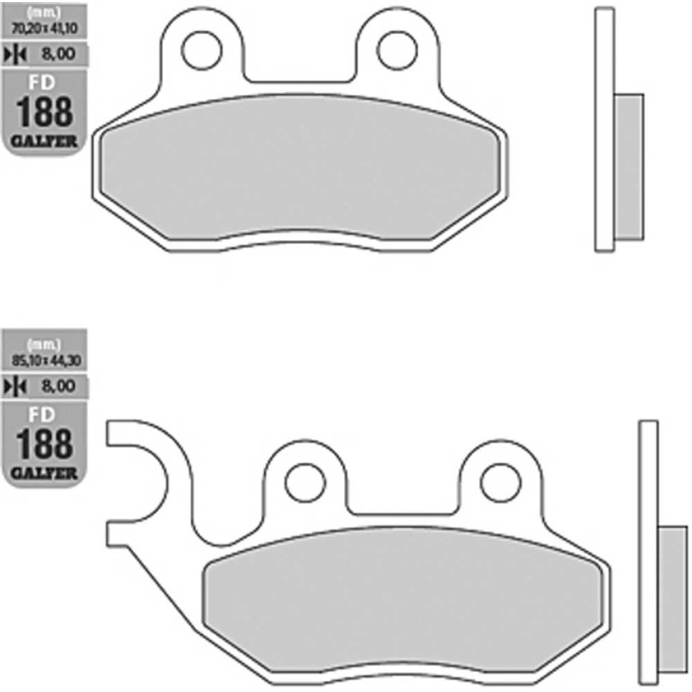 GALFER Bremsbelag FD188 Bremsbelag Organisch SCOOTER FD188-G1050 FD188-G1050 GALFER Bremsbelag FD188 Bremsbelag Organisch SCOOTER FD188-G1050 FD188-G1050 von GALFER