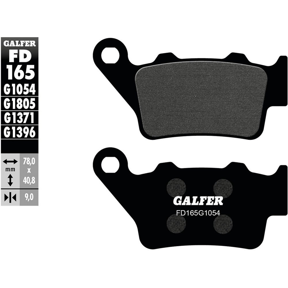 Galfer Bremsbelag FD165 Satz G1054 - Organisch Std. ABE FD165-G1054 von GALFER